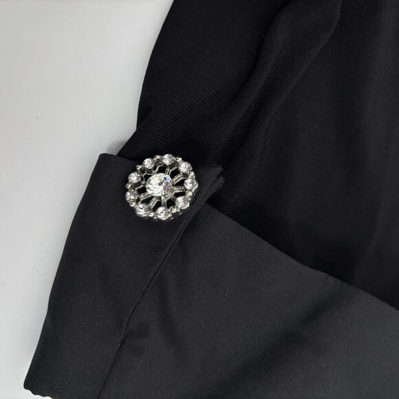 Jessica Howard Dress Plus Size 18W Black Taffeta Tulle Portrait Party Formal - Picture 6 of 11